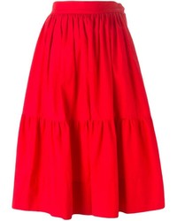 Saint Laurent Yves Vintage Midi Peasant Skirt