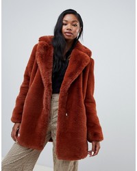 Bershka Faux Fur Coat, $101, Asos