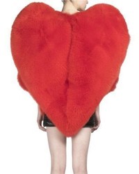 Saint Laurent Fox Fur Heart Shaped Coat