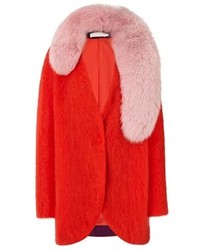 Klen Red Mohair Circle Oversize Coat