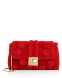 Red Fur Crossbody Bag