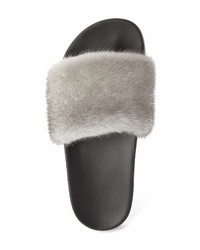 Givenchy Genuine Mink Fur Slide Sandal