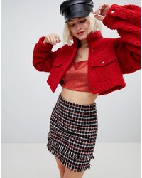Emory Park Cropped Jacket In Borg