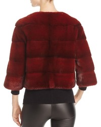 Maximilian Furs Cropped Mink Fur Jacket 100%