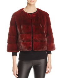 Maximilian Furs Cropped Mink Fur Jacket 100%