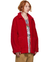 Doublet Red Sherpa Painted Coat