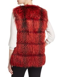 Maximilian Furs Collarless Fox Fur Vest
