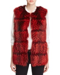 Maximilian Furs Collarless Fox Fur Vest