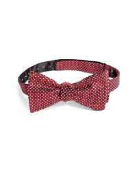 Red Geometric Silk Bow-tie