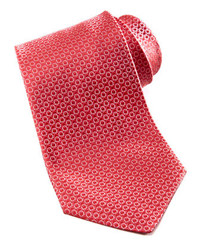 Salvatore Ferragamo Micro Gancini Silk Tie Red