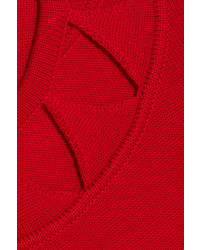 Altuzarra Woodward Cutout Merino Wool Sweater Red