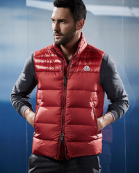 Moncler Dupres Quilted Puffer Vest Red