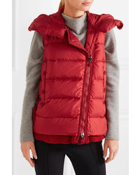 Moncler Laurie Quilted Shell Down Gilet Red