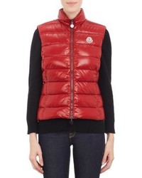 Moncler Quilted Ghany Puffer Vest Red