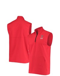 Under Armour Red Texas Tech Red Raiders Sideline Squad Coaches Quarter Zip Vest At Nordstrom