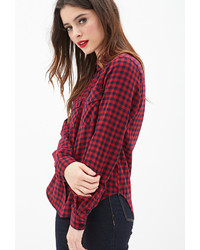 Forever 21 Gingham Plaid Shirt