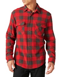 Lucky Brand Brushed Jersey Button Up Shirt