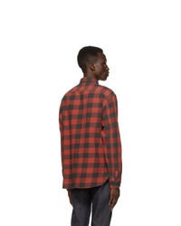 RRL Red And Black Flannel Work Shirt