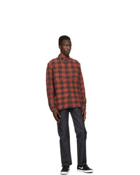 RRL Red And Black Flannel Work Shirt