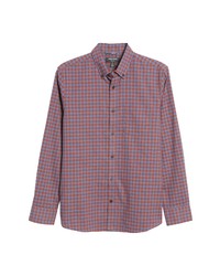 Red Gingham Linen Long Sleeve Shirt