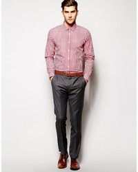Asos Brand Smart Shirt With Long Sleeves In Gingham Check