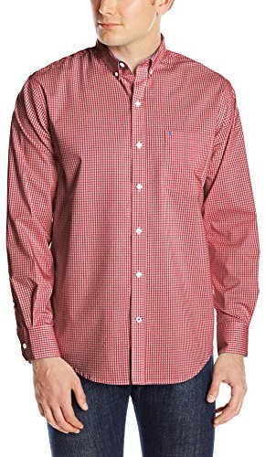 Izod advantage performance stretch long 2025 sleeved gingham