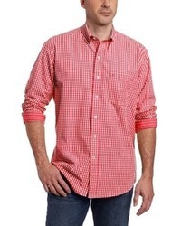 Izod Long Sleeve Gingham Button Down