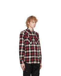 Belstaff Red And White Check Western Shirt