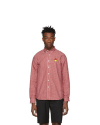 AMI Alexandre Mattiussi Red And White Smiley Edition Oxford Shirt