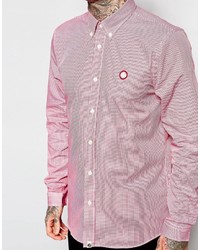 Pretty Green Shirt With Gingham Check In Red
