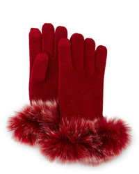 Bergdorf Goodman Tech Gloves W Fur Cuff