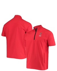 Under Armour Red Texas Tech Red Raiders Squad Coaches Short Sleeve Quarter Zip Jacket At Nordstrom