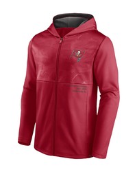 FANATICS Branded Red Tampa Bay Buccaneers Defender Full Zip Hoodie Jacket