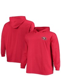 FANATICS Branded Scarlet San Francisco 49ers Big Tall Long Sleeve Hoodie T Shirt At Nordstrom