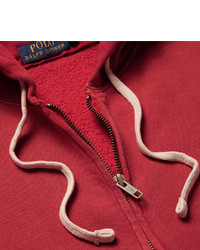Polo Ralph Lauren Fleece Back Cotton Blend Jersey Zip Up Hoodie