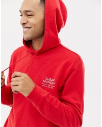 Cheap Monday Hoodie In Red With