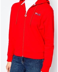Fila Oversized Zip Front Hoodie With Small Logo