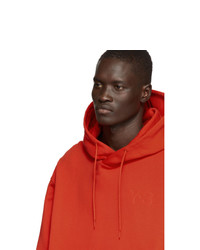 Y-3 Red Classic Chest Logo Hoodie