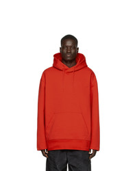 Y-3 Red Classic Chest Logo Hoodie