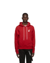 Off-White Red Cut Here Hoodie