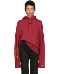 Vetements Red French Terry Hoodie