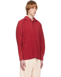 Homme Plissé Issey Miyake Red Monthly Color February Hoodie