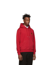 AMI Alexandre Mattiussi Red Smiley Edition Patch Hoodie