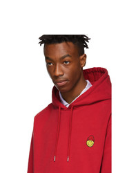 AMI Alexandre Mattiussi Red Smiley Edition Patch Hoodie
