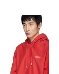 Heron Preston Red Style Basic Hoodie