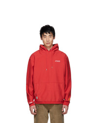 Heron Preston Red Style Basic Hoodie