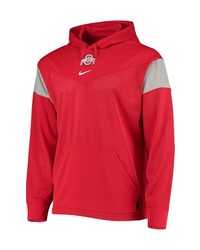 Nike Scarlet Ohio State Buckeyes Sideline Jersey Pullover Hoodie