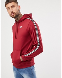 Nike Taping Pullover Hoodie In Red Ar4914 677