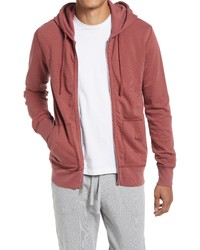 Reigning Champ Zip Hoodie In Russet At Nordstrom