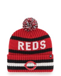 '47 Red Cincinnati Reds Bering Cuffed Knit Hat With Pom At Nordstrom